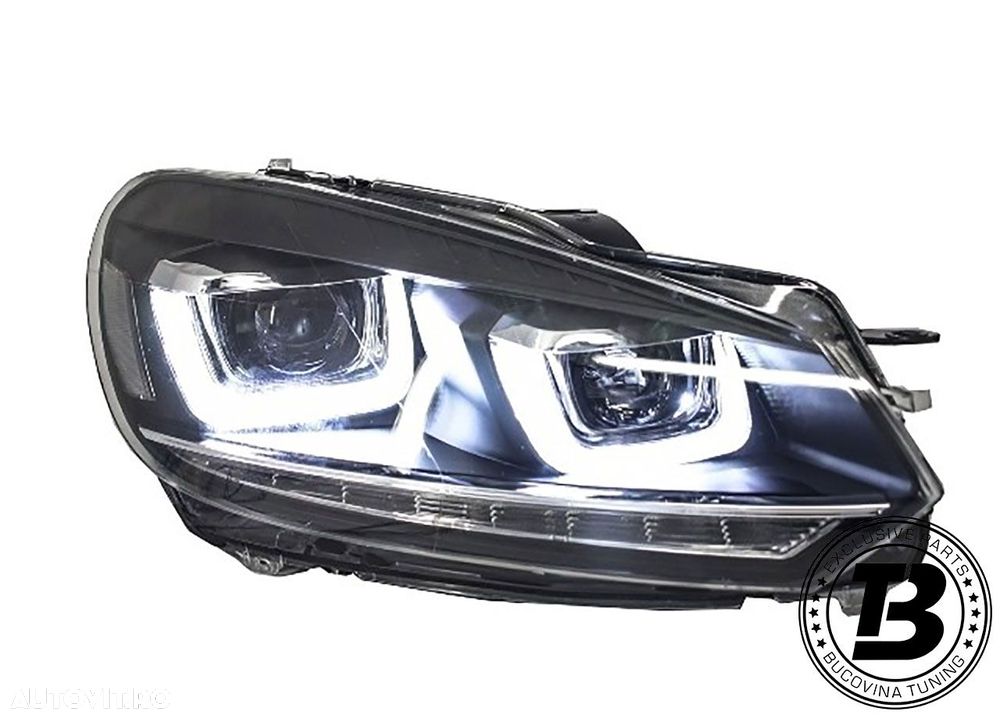Faruri LED compatibile cu VW Golf 6 VI G7 U Design - 6