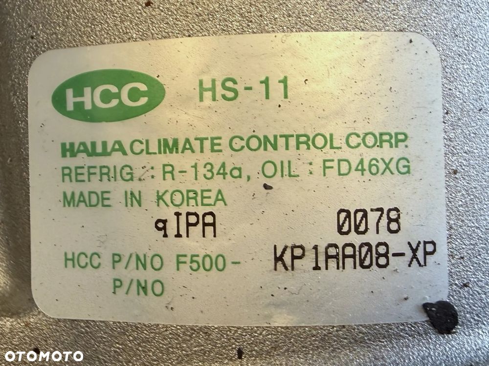 F500-KP1AA08-XP NOWY kompresor klimatyzacji - HYUNDAI  Geatz  I10  / 1.1 Benzyna - 8