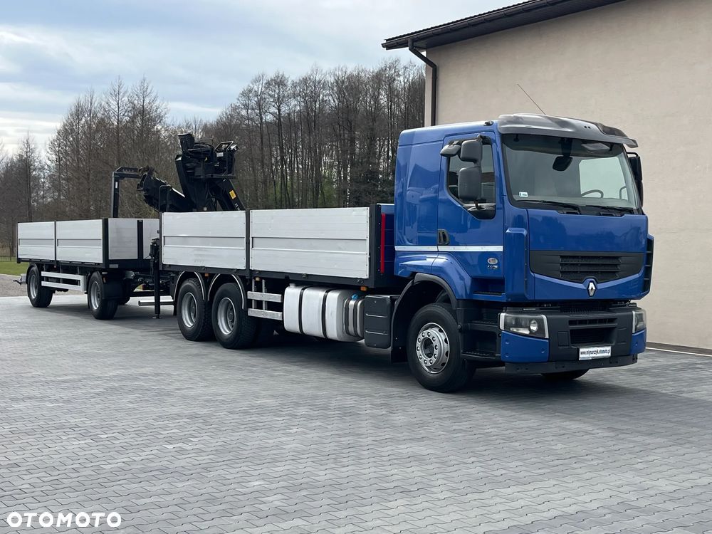 Renault ZESTAW- PREMIUM LANDER 460DXI / 6X4/ HDS HIAB 166 B-3 DUO- 12,5m / NOWE OPONY + PRZYCZEPA GNIOTPOL - 14