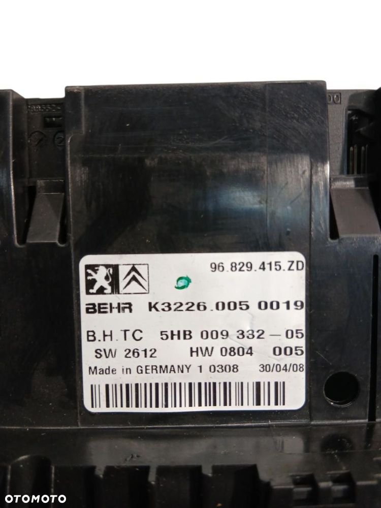 radio cd panel sterowania klimatyzacji citroen c5 iii x7 96829415zd - 3