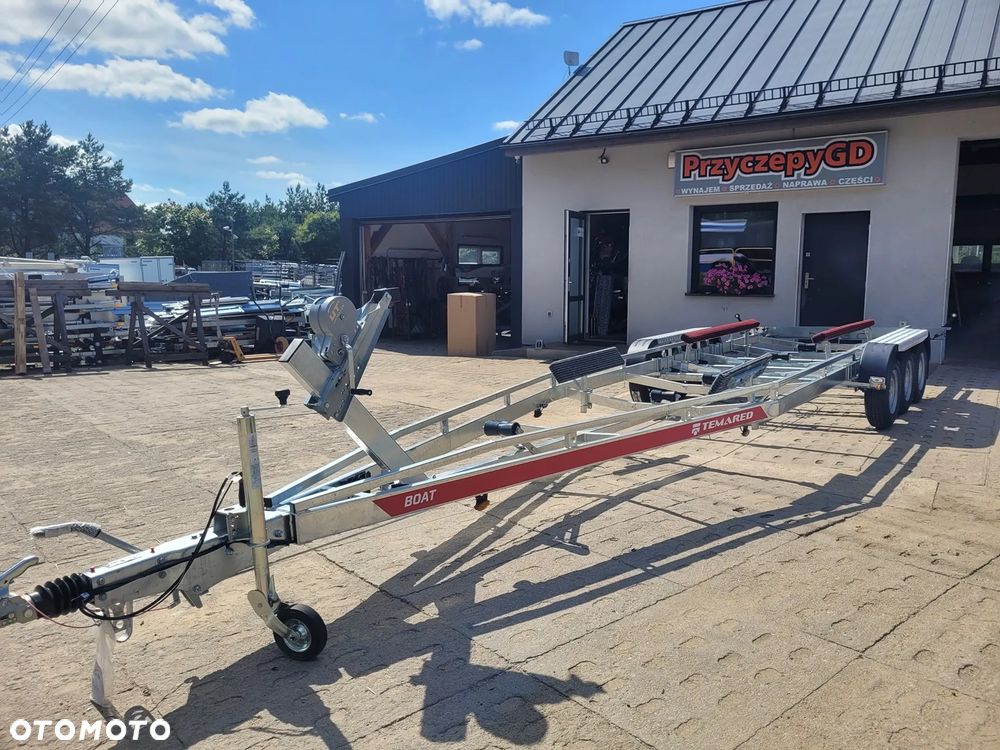 TEMARED Przyczepa B35 PTZ do 9m poszerzona DMC 3500 kg podłodziowa - 8