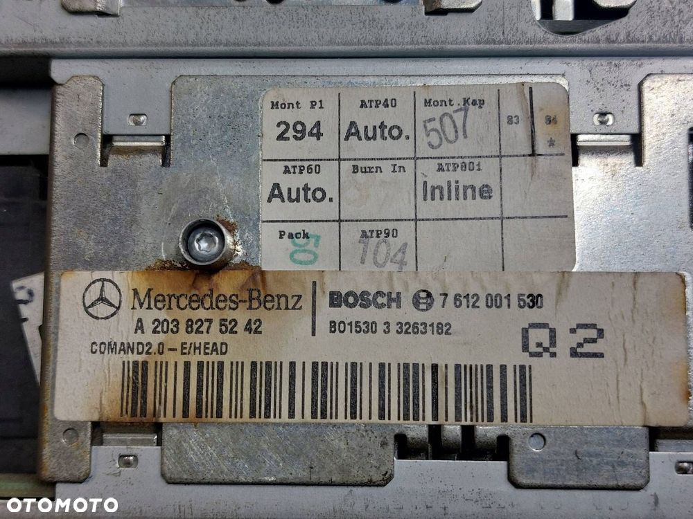 RADIO ODTWARZACZ  MERCEDES-BENZ W203 C KLASA A2038275242 - 5