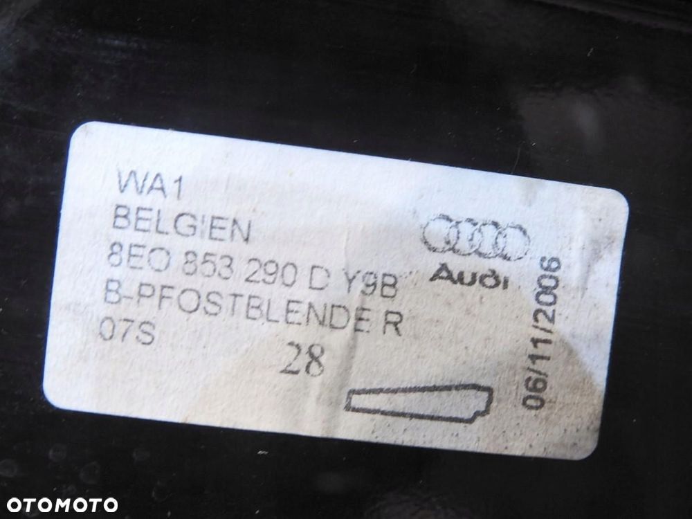 LISTWA NAKŁADKA SŁUPKA PRAWA AUDI A4 B7 AVANT 8E0853290D - 5