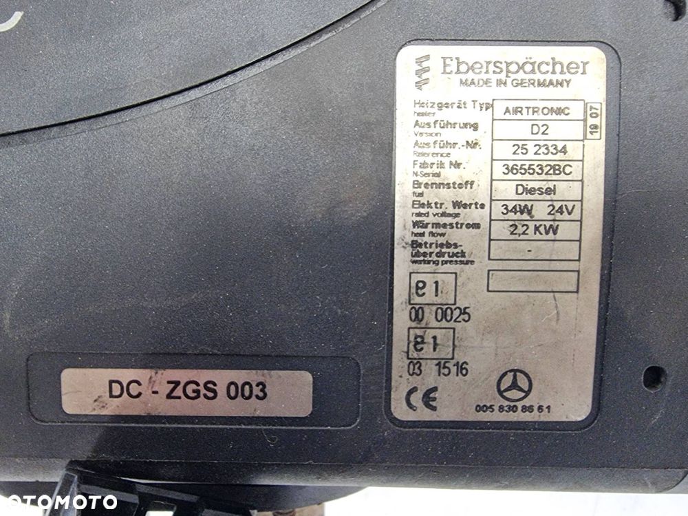 WEBASTO DAIMLERCHRYSLER ATEGO 824 252334 - 3