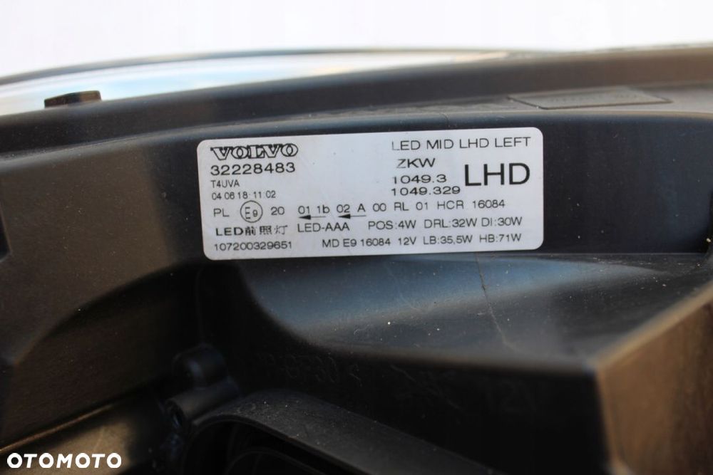 Volvo S40 V40 XC40 2012- Full Led Lewa Idealna 32228483 - 6