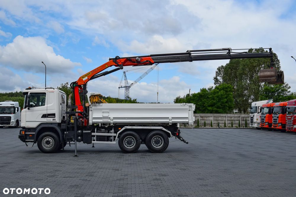 Scania G410 / 6x4 / EURO 6 / HDS PALFINGER PK 17.001 / WYSUW x3 / ROTATOR / CHYWTAK / STEROWANIE RADIOWE / WYWROTKA / HYDROBURTA / AUTOMAT / KAMERA COFANIA / NAWIGACJA / HAK / NISKI PRZEBIEG / 2017 / SERWISOWANY / SPROWADZONY - 4