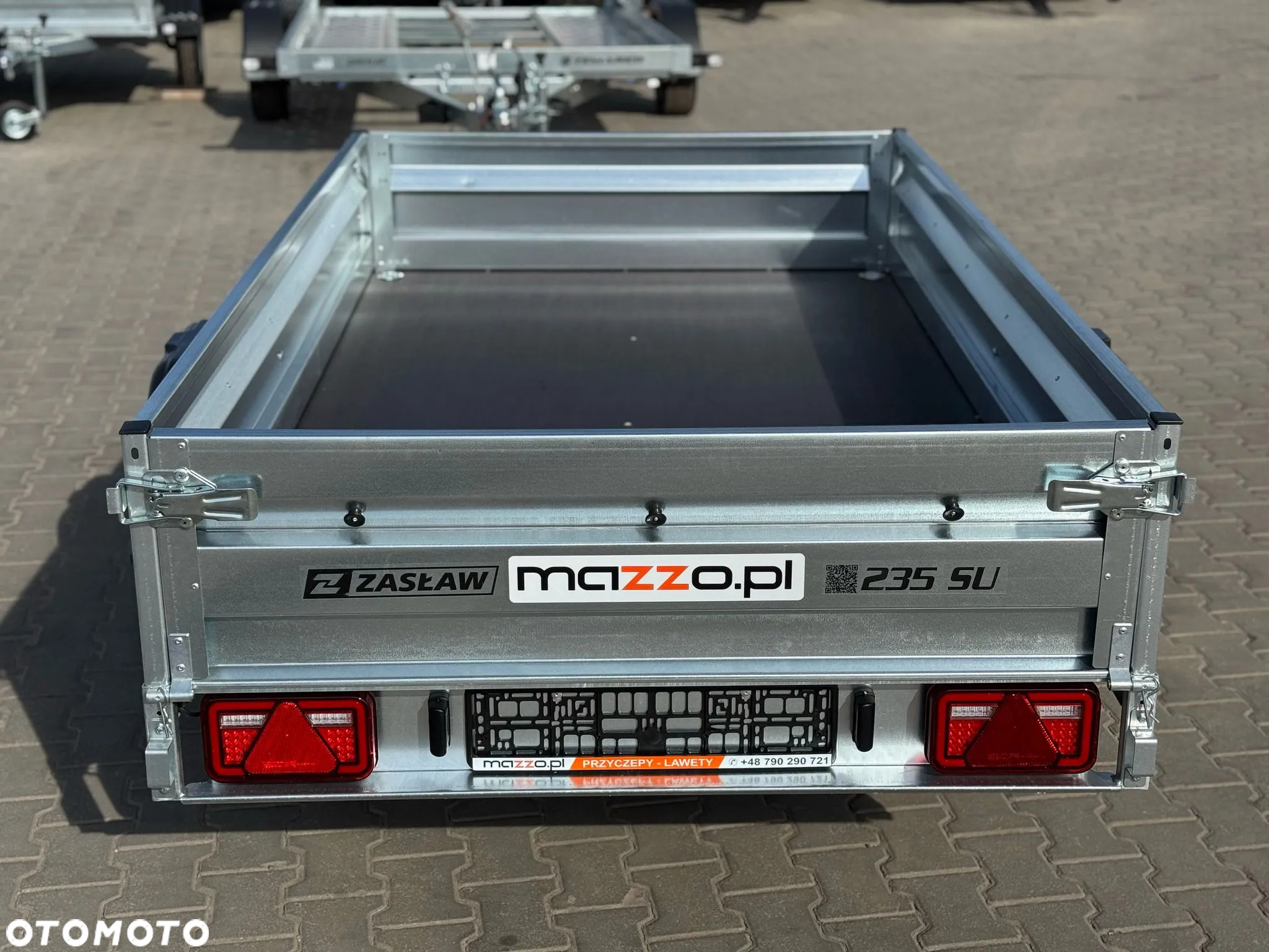 Zaslaw Dostawa Przyczepka na resorze DMC750kg 230x132x35cm SOLIDNA I MOCNA! resorówka - 9