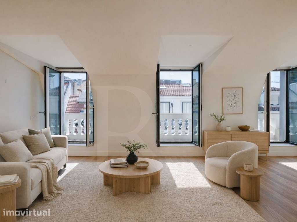 Penthouse T2 com varanda e vista rio em Lisboa - Grande imagem: 3/30