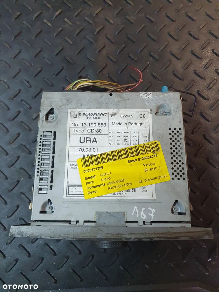 RADIO OPEL CORSA C 00-09 13190853 RADIO SAMOCHODOWE  POSIADAM 2 SZT  DEMONTAŻ - 2