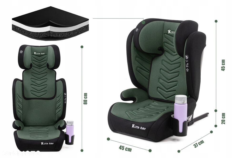 fotelik samochodowy 2w1 podstawka 15-36kg duży r129 +organizer isofix - 14