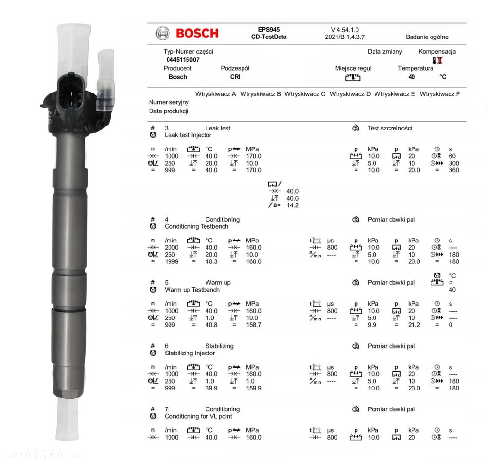 0445115007 Wtryskiwacz Bosch Nowy - 4
