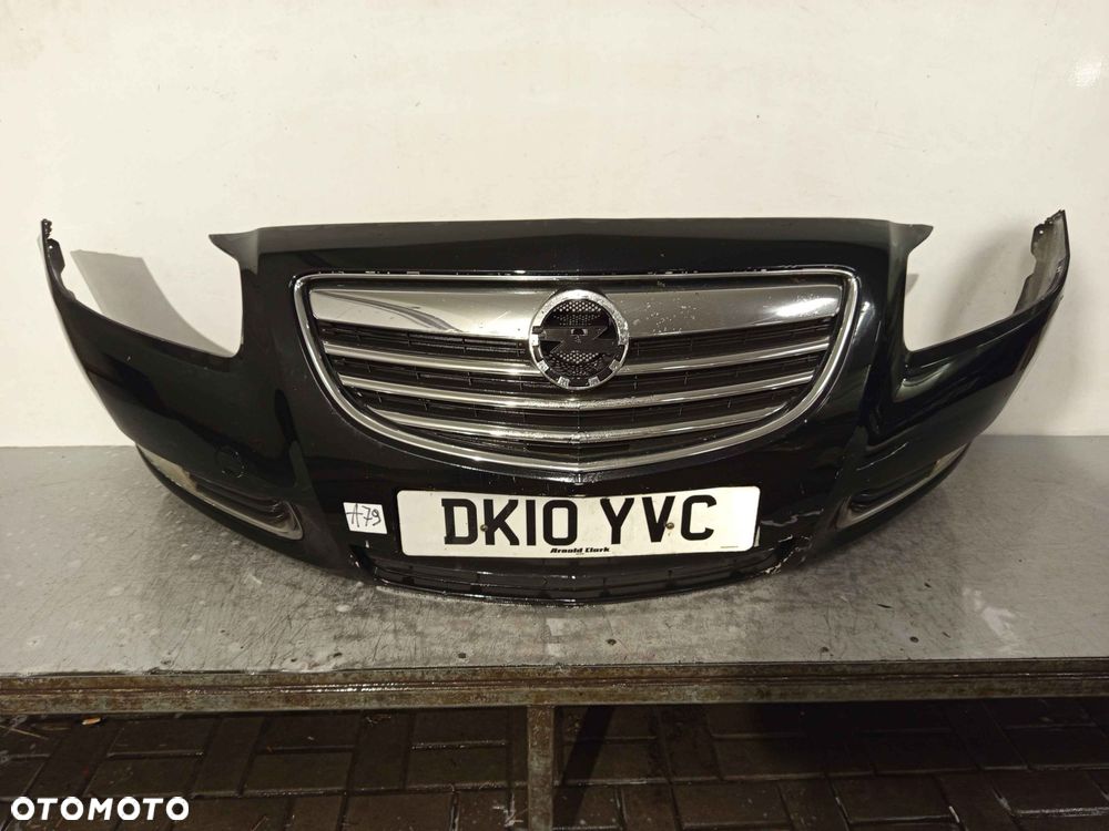 + ZDERZAK PRZÓD PRZEDNI OPEL INSIGNIA A I 1 Z22C CZARNY HALOGENY - 1