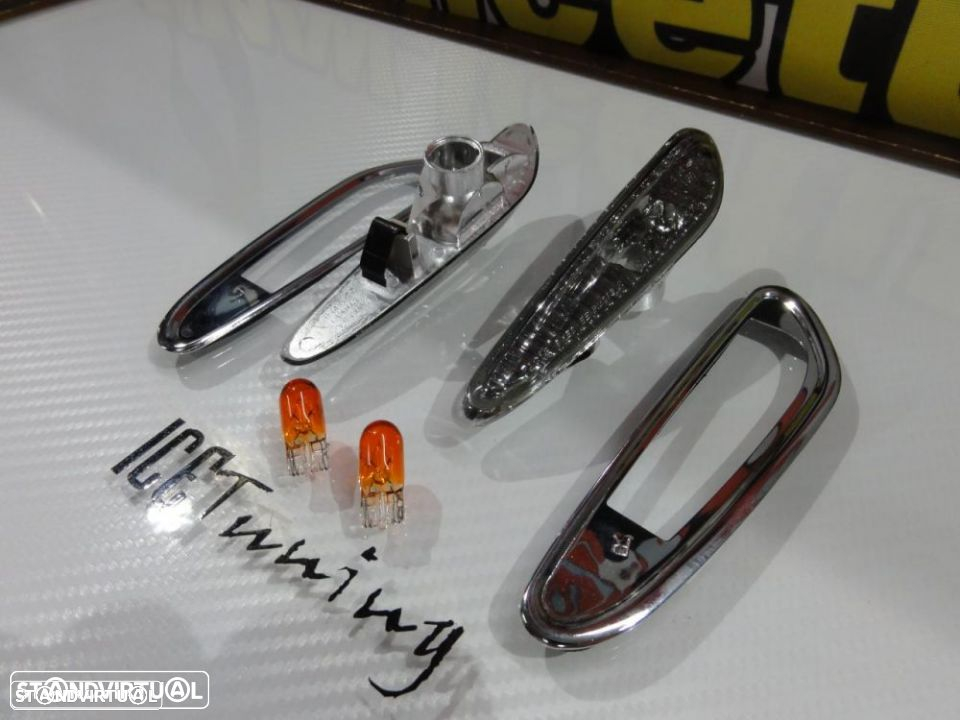 Piscas, Farolins Laterais + lâmpadas cromadas para BMW E81, E82, E84, E87, E88, E46 +01, E60, E61 E90 E91 E92 E93 fundo smoke / escurecidos - 9