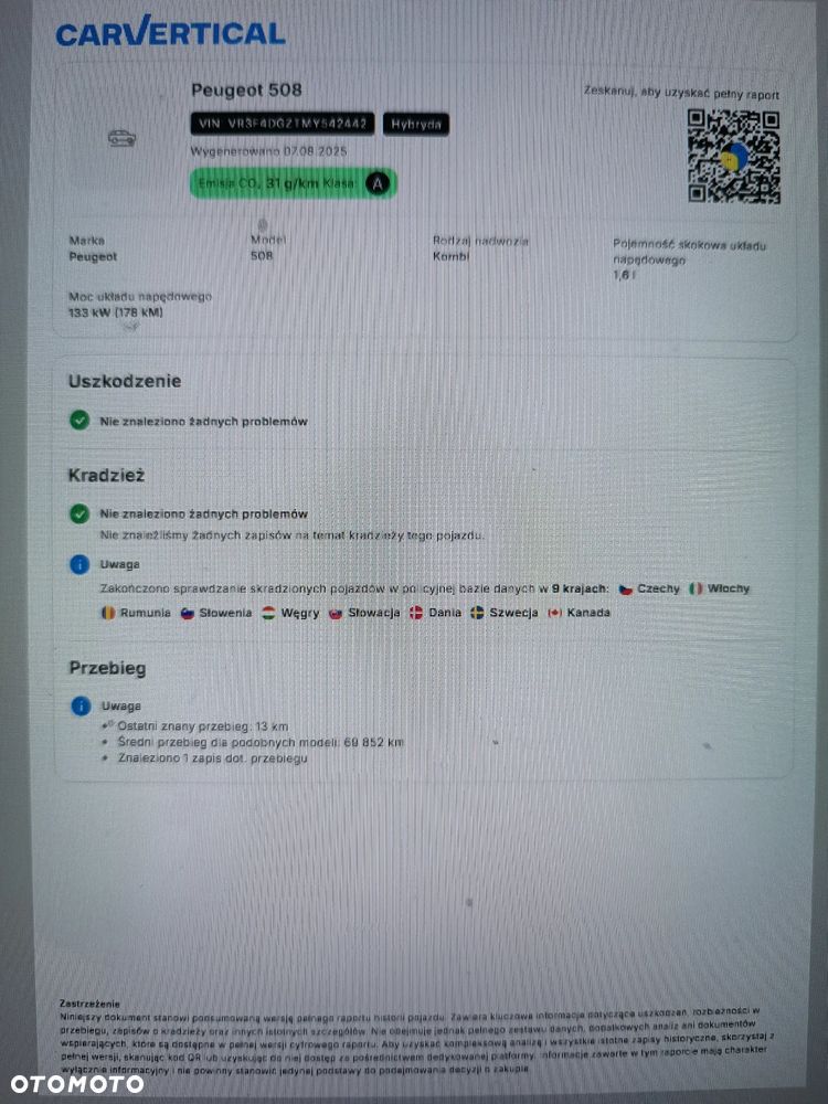 Peugeot 508 1.6 PureTech HYbrid PHEV Allure S&S EAT8 - 8