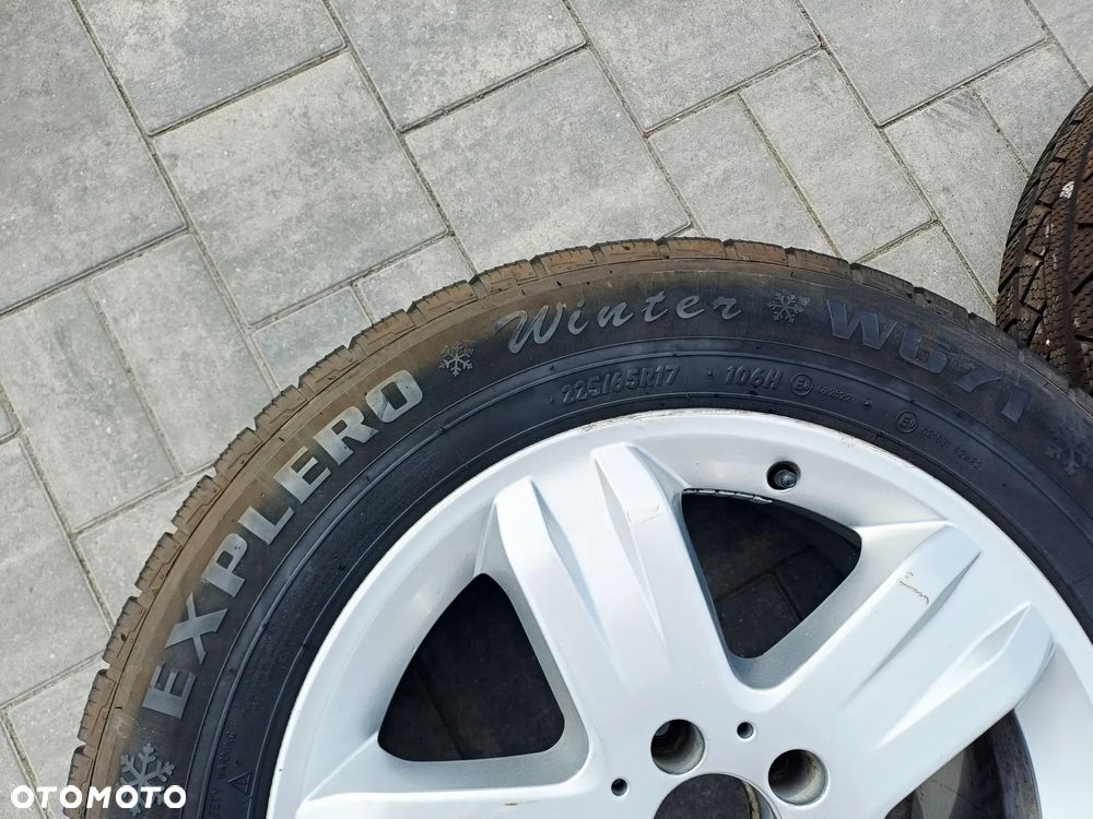 FELGI Z OPONAMI KOŁA ALUMINIOWE MERCEDES ML W163 R17 5X112 ET52 66,6 mm A1634013902 OPONY PETLAS EXPLERO 225/65 R17 2023r ZIMA NR26 - 8