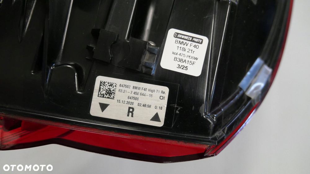 bmw f40 lampy tylne lewy prawy tył w błotnik w klapę komplet - 11