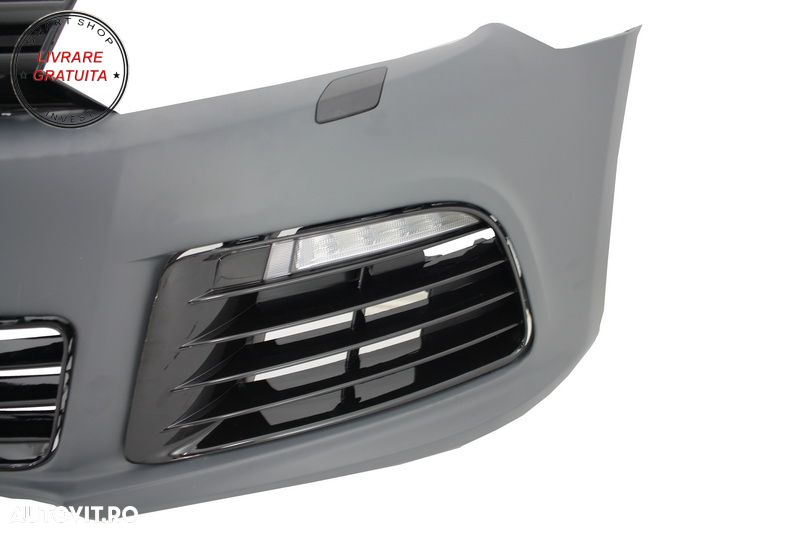 Bara Fata VW Golf VI Golf 6 (2008-2013) R20 Look cu Faruri LED Design Golf 7 3D U - livrare gratuita - 5