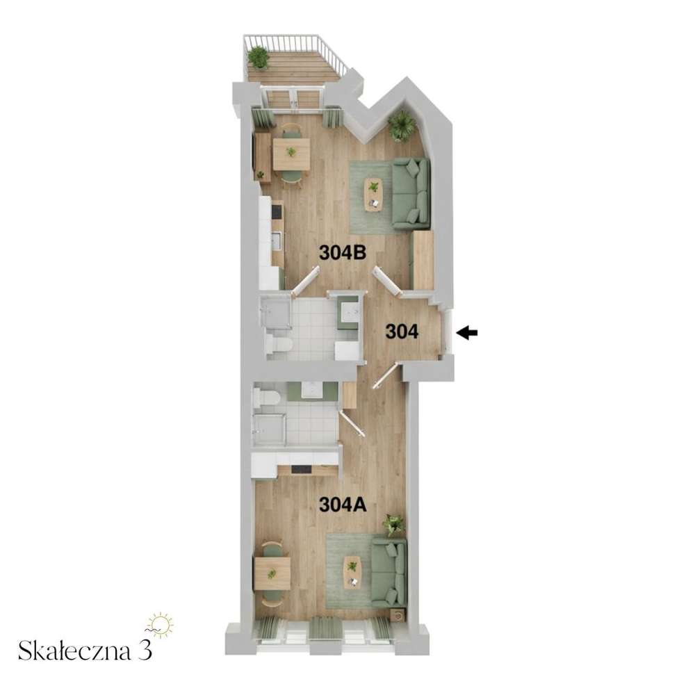 57,75 m², kamienica z windą · Kazimierz