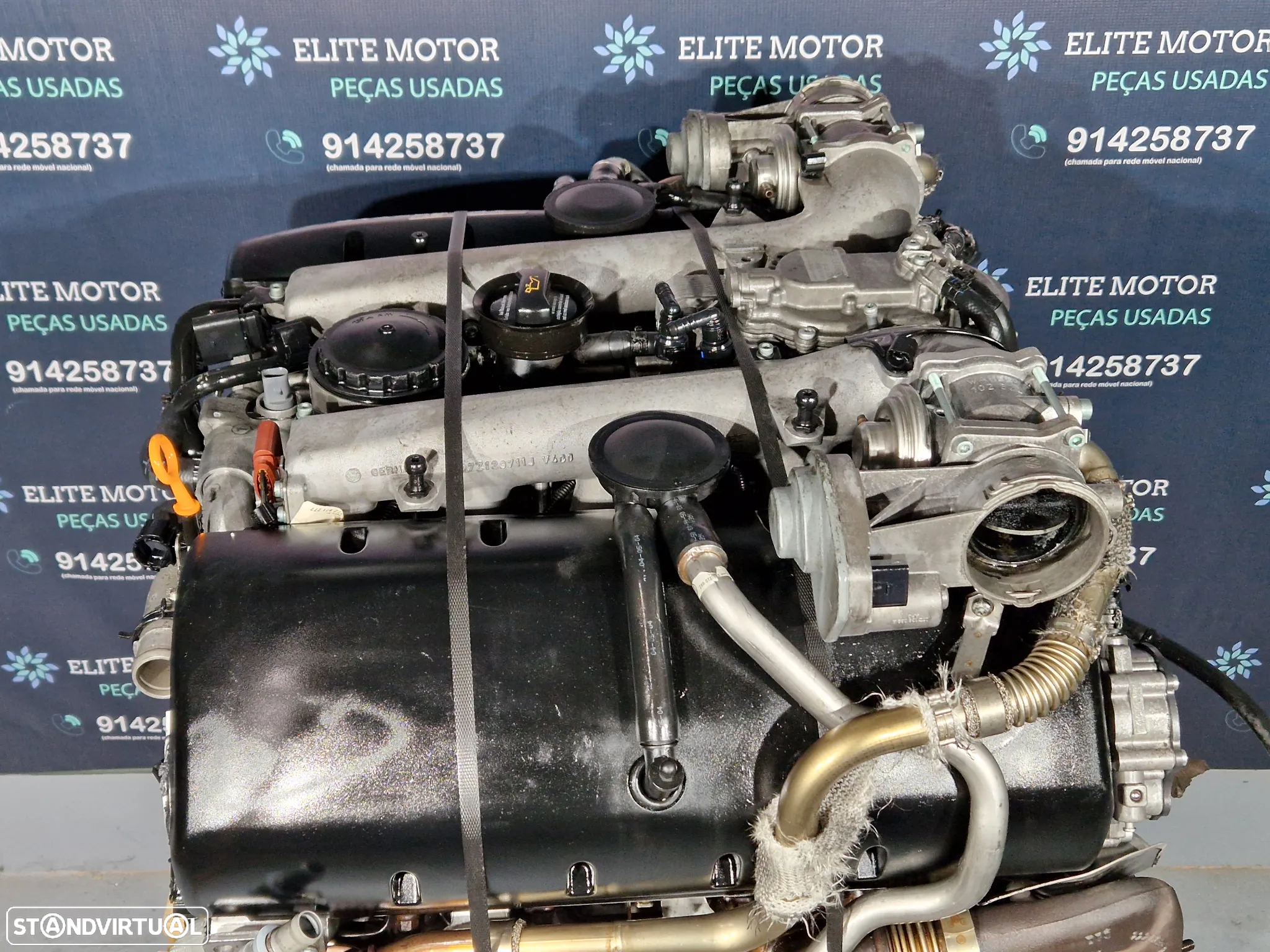 Motor usado para peças AYH VW TOUAREG 7L 5.0 TDI V10 313CV colaça bloco cambota injetores turbo - 6