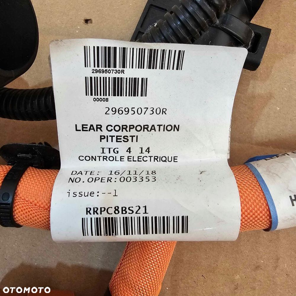 renault zoe gniazdo kabel ładowania przewód 296950730r - 7