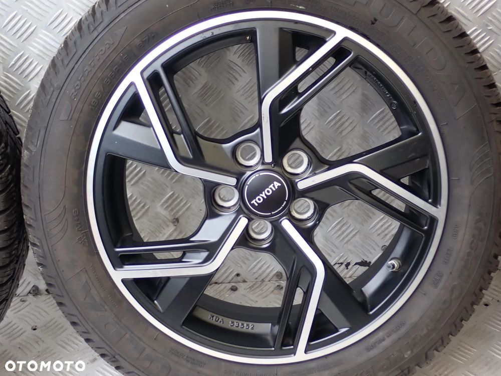 KOŁA FELGI ALUMINIOWE TOYOTA 6JX16 ET 50 5X100  KBA 53552  Z OPONAMI ZIMA 195/55/16 - 5