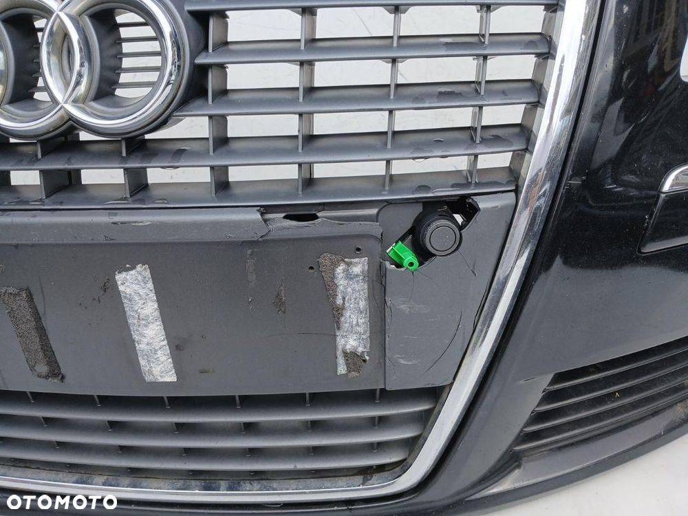 ZDERZAK PRZÓD PRZEDNI AUDI A8 D3 LIFT CZARNY PDC SPRYSKI 4E0807437AA - 5