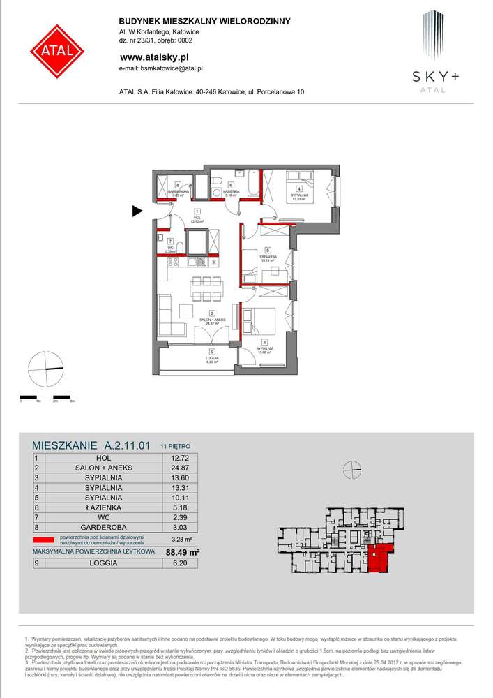 4-pokojowe mieszkanie 88m2 + loggia Bez Prowizji - Pełny obrazek: 2/24