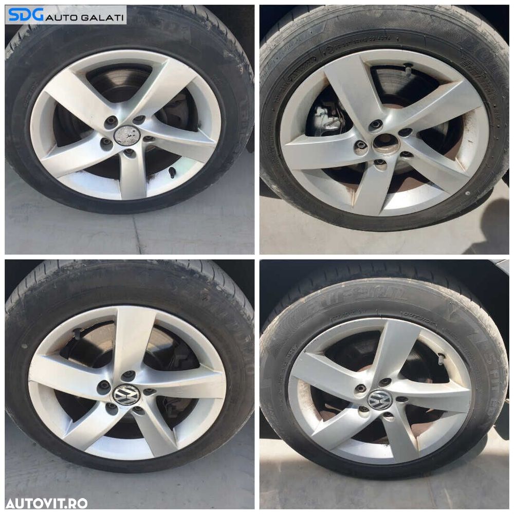 Set 4 Jante Roti Aliaj 205 55 16 R16 cu Anvelope Vara 5x112 Volkswagen Passat B7 2010 - 2015 [K5540] - 1