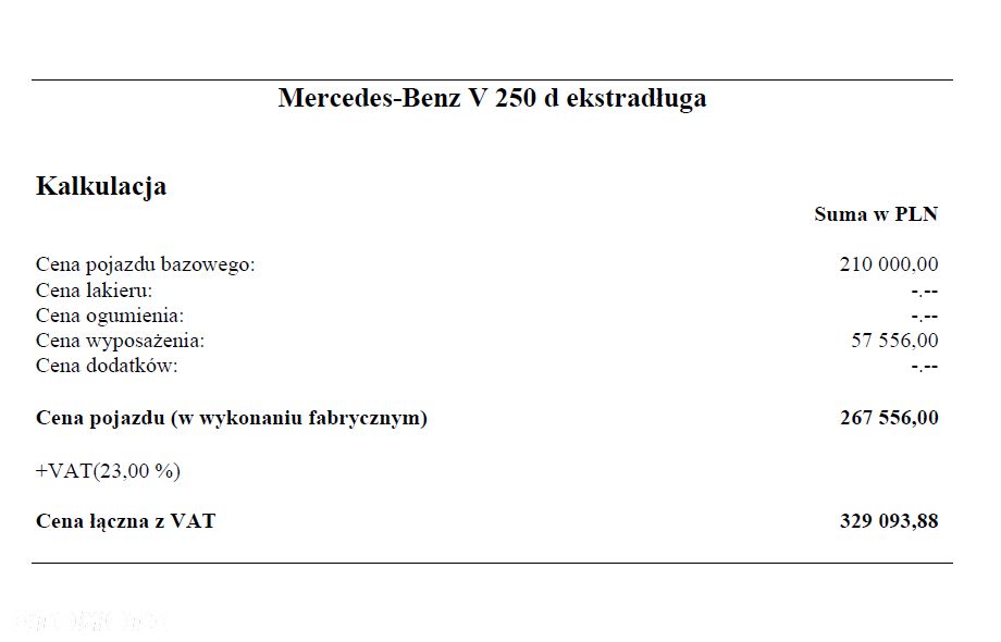 Mercedes-Benz Klasa V 250 d 9G-Tronic (ekstra d³) - 22