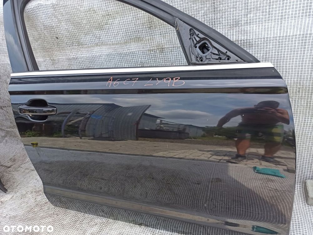 AUDI A6 C7 4G0 DRZWI PRAWE PRZEDNIE PRZÓD LY9B KOMPLETNE W KOLOR CZARNE - 6