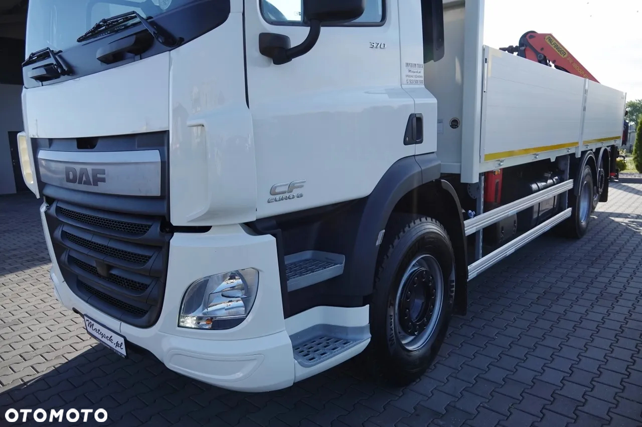 DAF CF 370 / 6x2 / SKRZYNIOWY - paka: 6,4 m / + HDS PALFINGER PK 18002 - max 6 000 kg / PILOT / EURO 6 / OŚ PODNOSZONA - 13