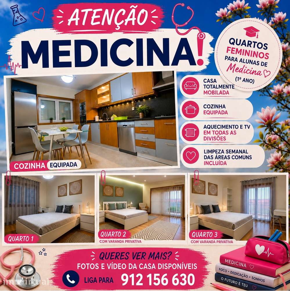 Quarto Individual em Covilhã com Utilidades Incluídas - Grande imagem: 2/2