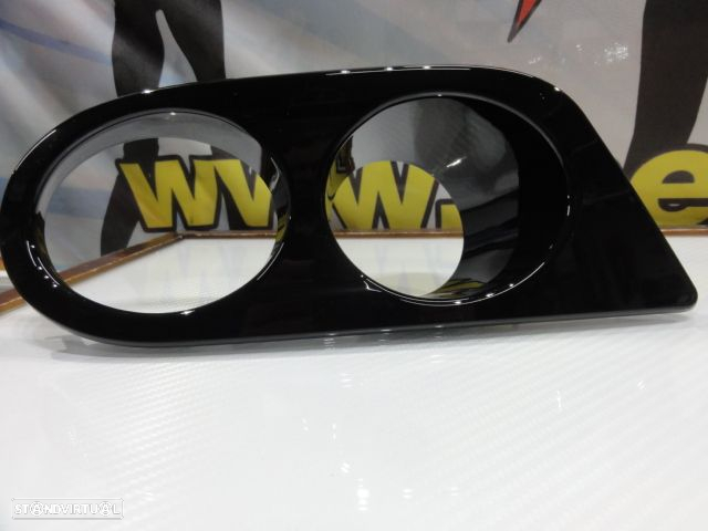 Capa, Mascara, grelha de farol de Nevoeiro para-choques BMW E46 pack M / M3, preto piano brilhante - 3