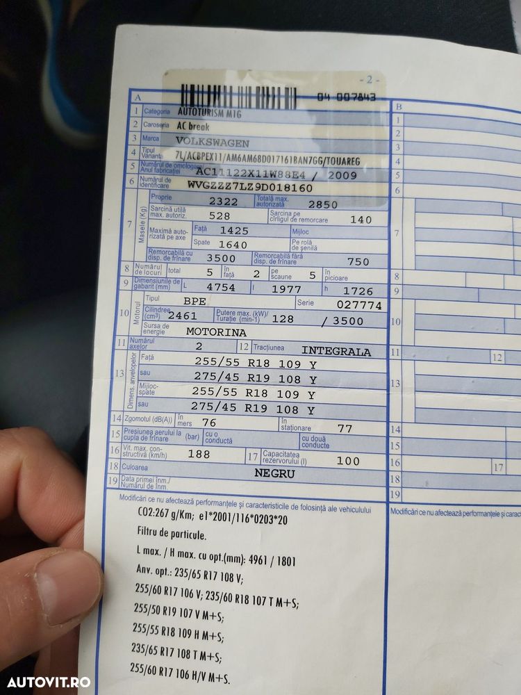 Macara geam oglinda vw touareg 7l - 7