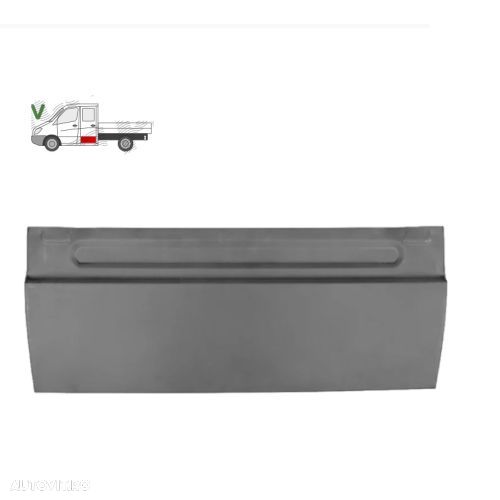 Panou de reparatie usa Mercedes Sprinter, 07.2006-06.2018, Double Cab; Vw Crafter (2e), 12.2005-04.2017, Double Cab, partea Stanga, usa spate; inferioara; inaltime 320 mm - 1