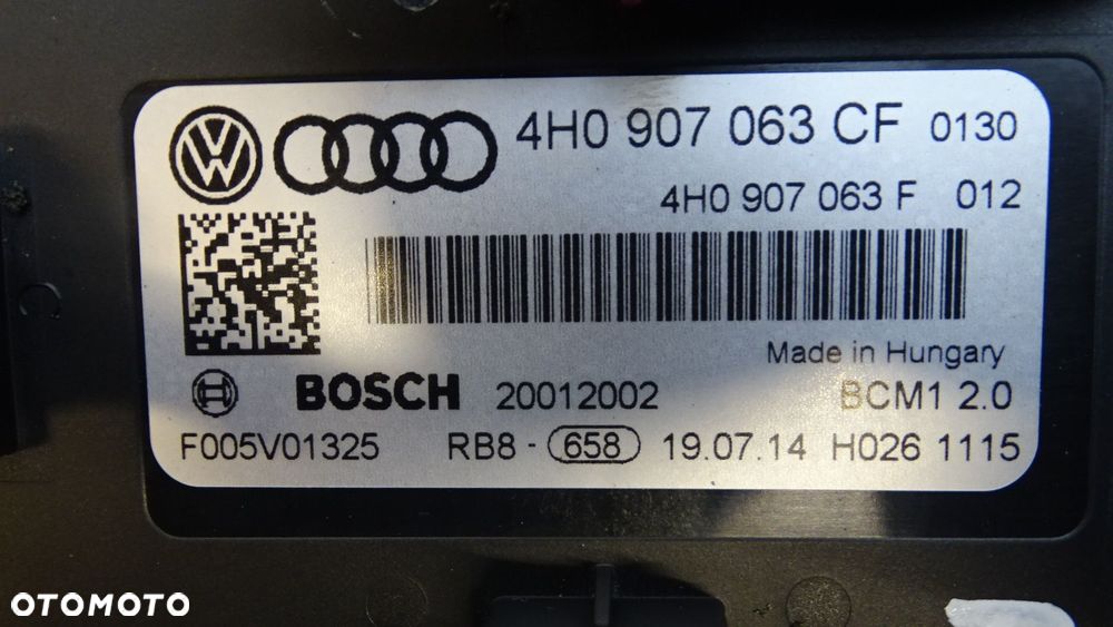 MODUŁ KOMFORTU AUDI A6 C7 2.0TDI  4H0907063CF - 2