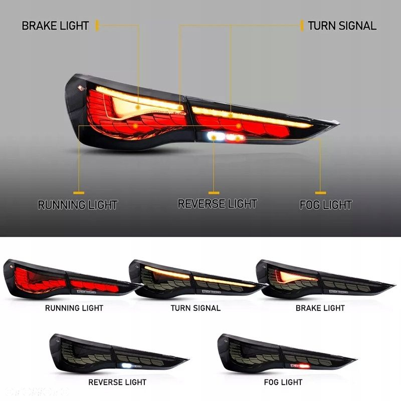 Lampy tyl ne kpl Vland Full Led Neon Oled Tuning Bmw 4 g22 g23 g26 g82 20- - 7