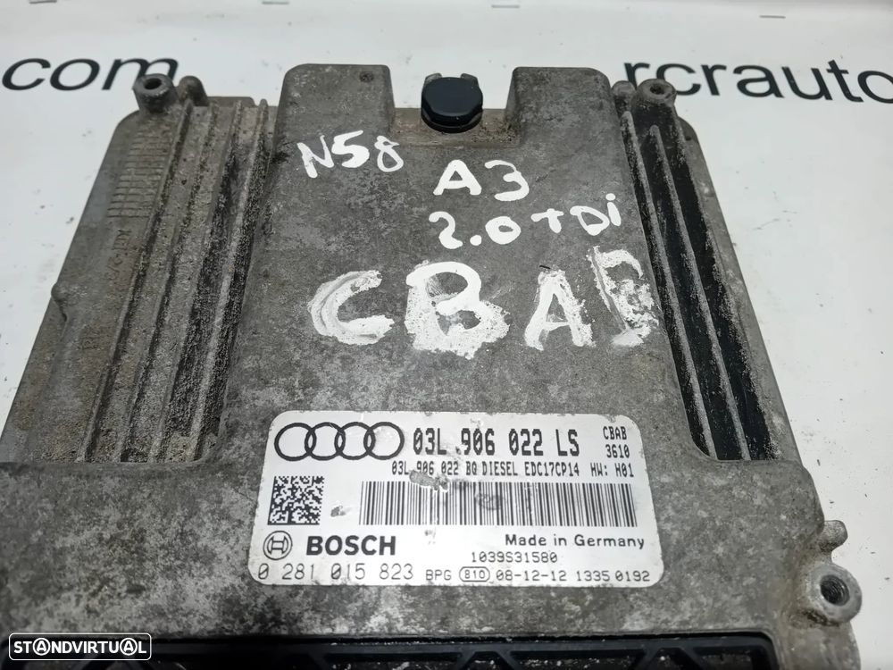 .Centralina Bosch Original Audi 2.0 TDi CBA 03L 906 022 LS / 0 281 015 823 - 3