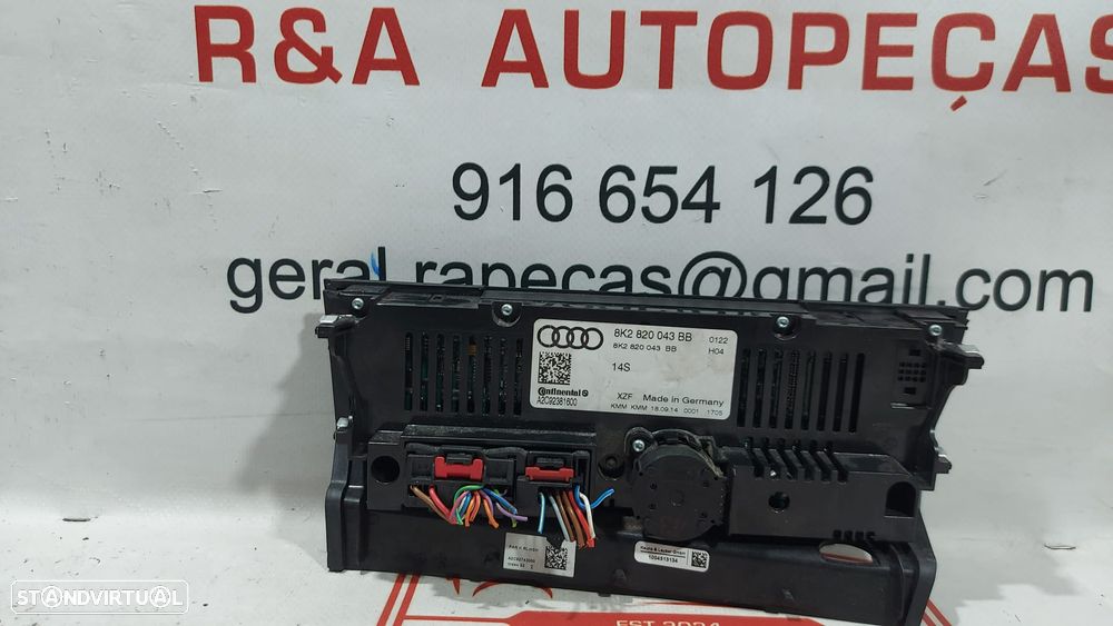 Comando Sofagem Climatronic Auto Rádio Audi A5 2014 8K2820043BB Original - 2