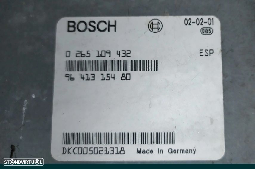 CENTRALINA ESP PEUGEOT 607 0265109432 9641315480 - 2
