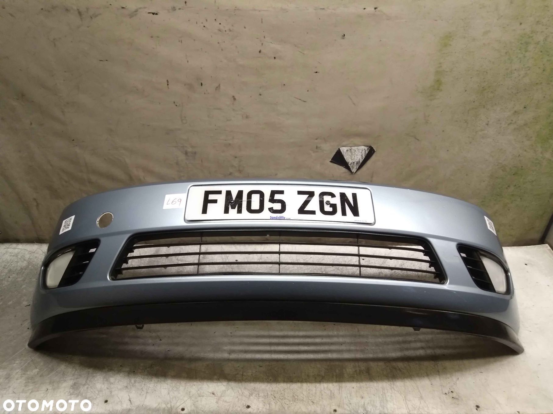 / ZDERZAK PRZÓD PRZEDNI FORD FIESTA MK.6 6 VI J4 BŁĘKITNY HALOGENY - 1