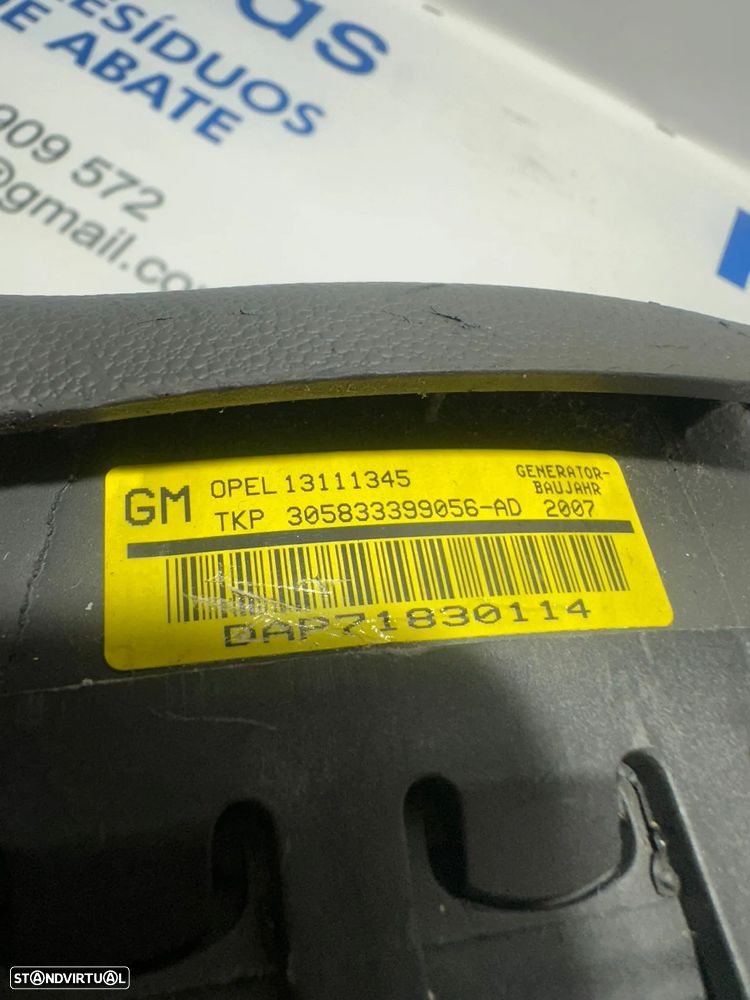 .Airbag Volante Condutor GM Opel Astra H 13111345 2004 - 2009 - 8