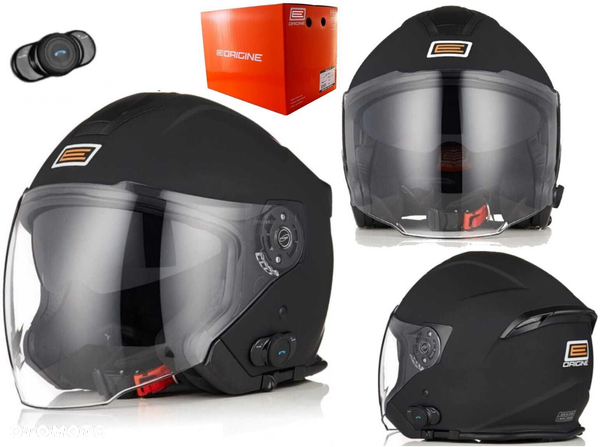 KASK Otwarty Czarny MAT Chopper XL ORIGINE PALIO BT Wbudowany Intercom