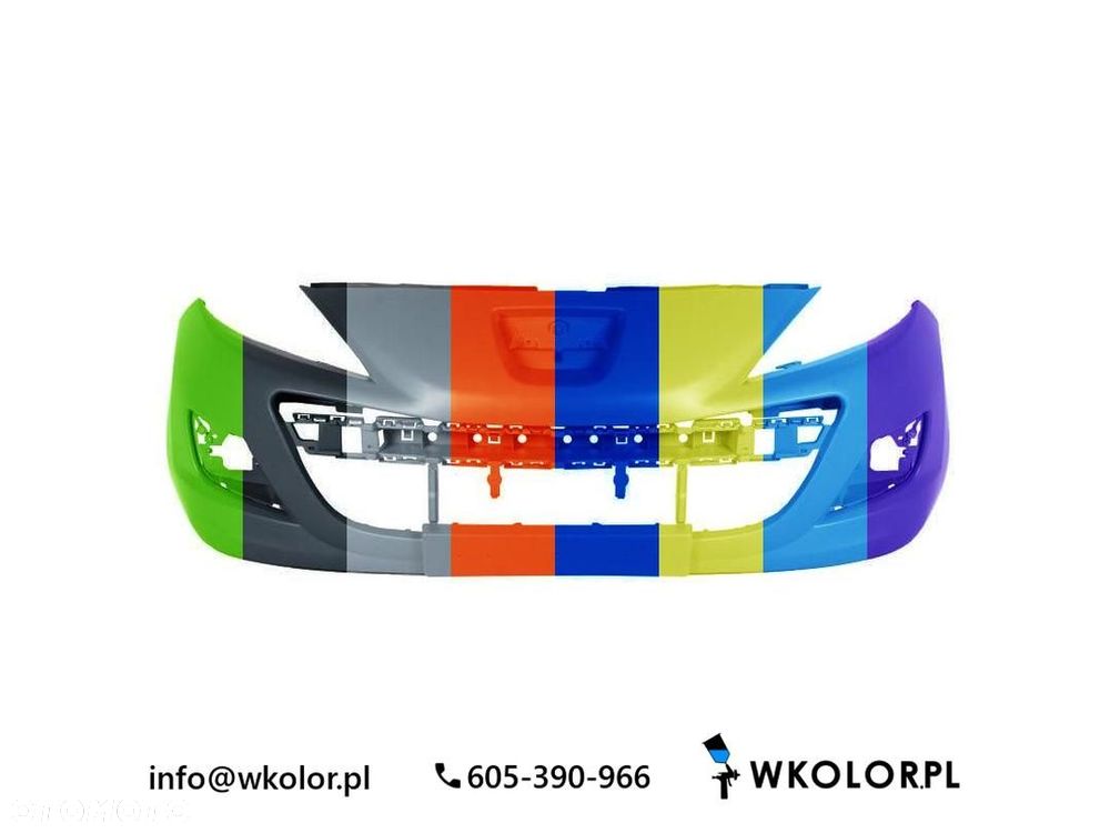 NOWY ZDERZAK PEUGEOT 207 2007-2012 LAKIEROWANY W KOLOR - 1