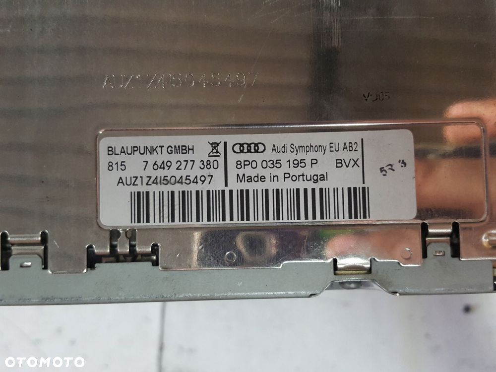 AUDI A3 8P LIFT 08r- RADIO SYMPHONY RADIOODTWARZACZ 8P0035195P - 4