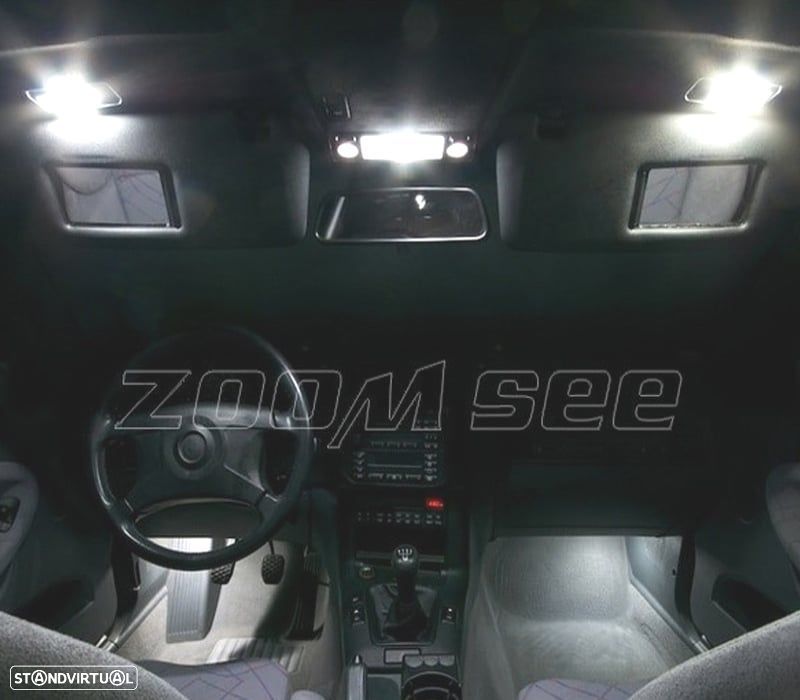 KIT COMPLETO 16 LAMPADAS LED INTERIOR PARA BMW SERIE 3 E36 SEDAN COUPE M3 316I 318I 320I 323I 323IS - 3
