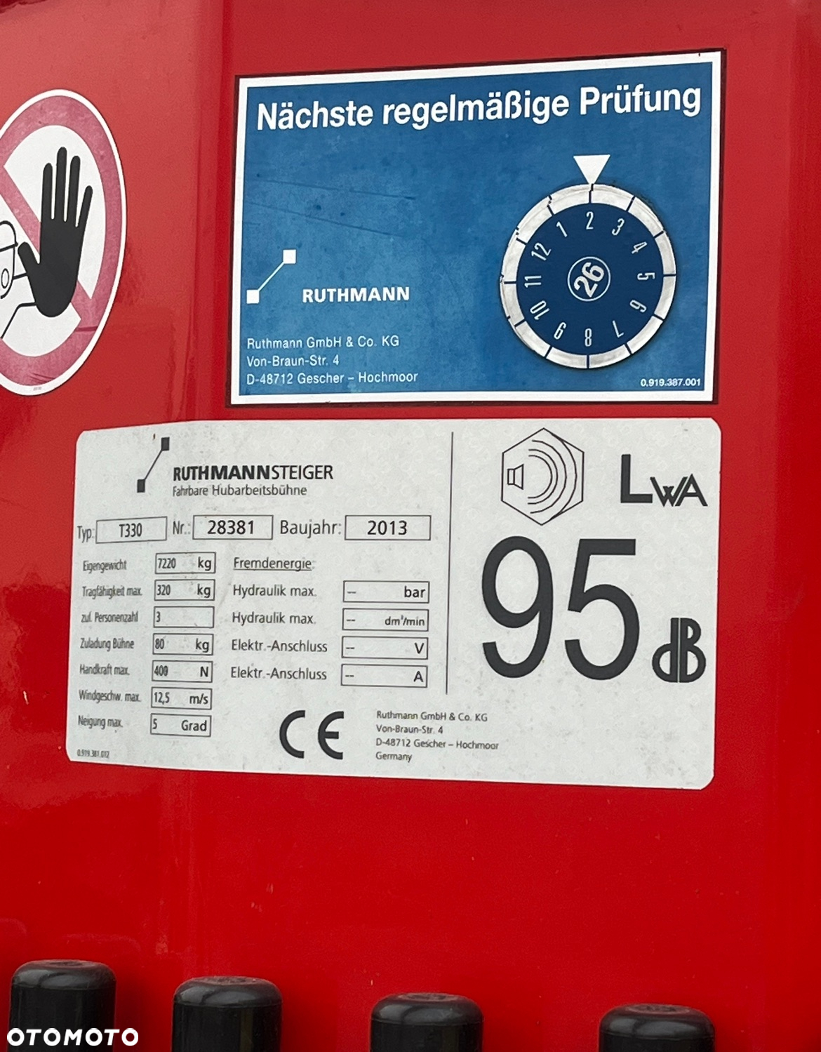 MAN Podnośnik Koszowy Zwyżka Ruthmann T330 33 Metry DmC 7500KG! 21 M w bok! UDT! Jak Wumag GsR Multitel - 3