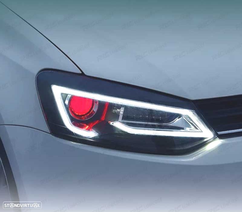 FARÓIS VOLKSWAGEN VW POLO 6R 09-17 LED LIGHT BAR DEVIL EYE - 4