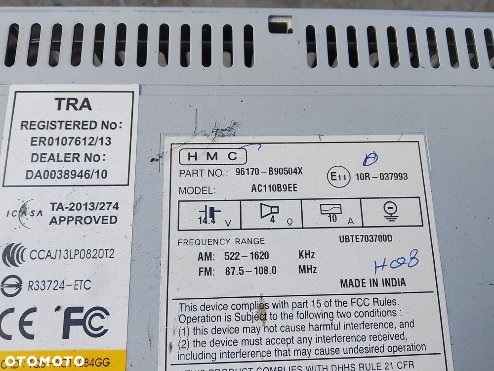 radio hyundai i10 ii 96170-b90504x - 4