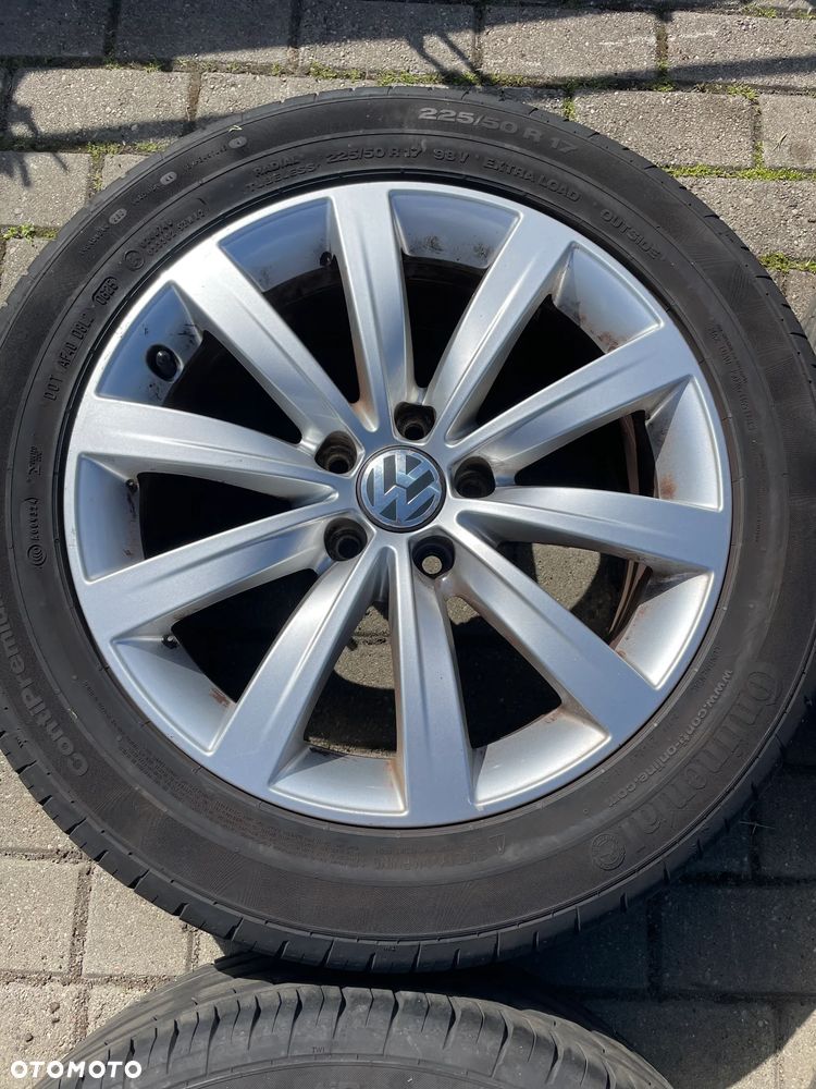 VW SHARAN II TIGUAN FELGI ALUMINIOWE ET39 KOŁA opony 5x112 225/40/17 nowe - 6